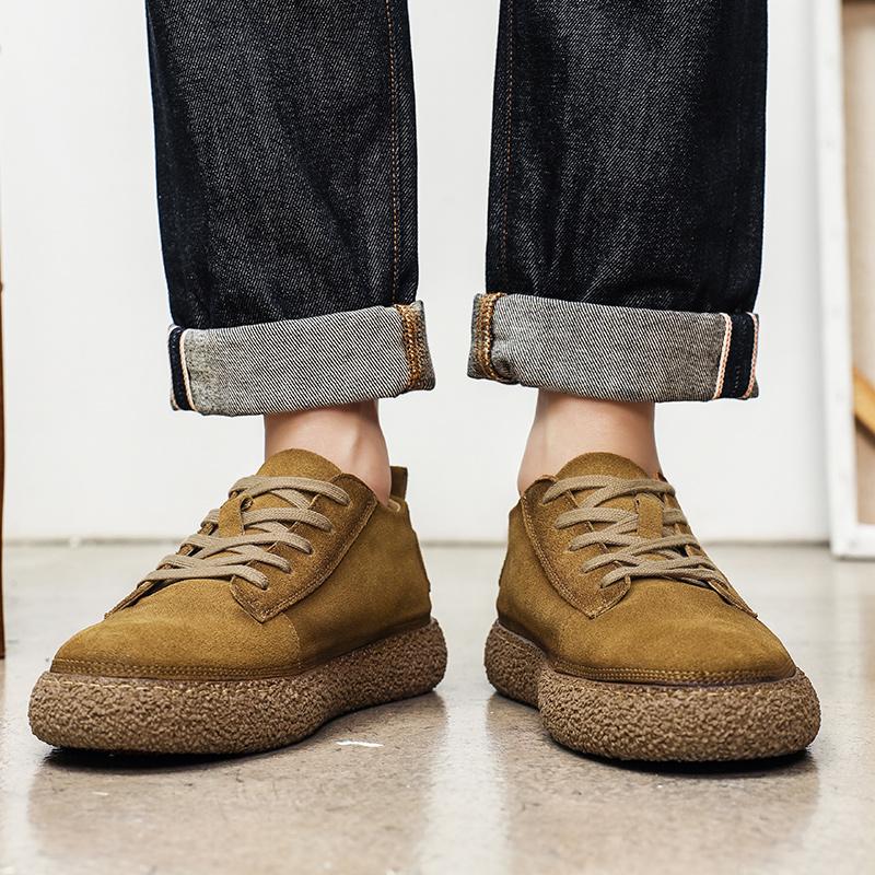 Herren Dicksohlige Board Schuhe Retro Trendy Qualität Party Outdoor Freizeit Geschäftsaktivitäten Herren Walking Grau Schnürschuhe