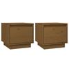 VidaXL Bedside Tables 2pcs Honey Brown 35x34x32cm Solid Pine Wood