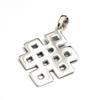 [World Accessories Carmelo] Tibetan Endless Knot Perbeu Pendant Top, Silver (Lapis Lazuli)