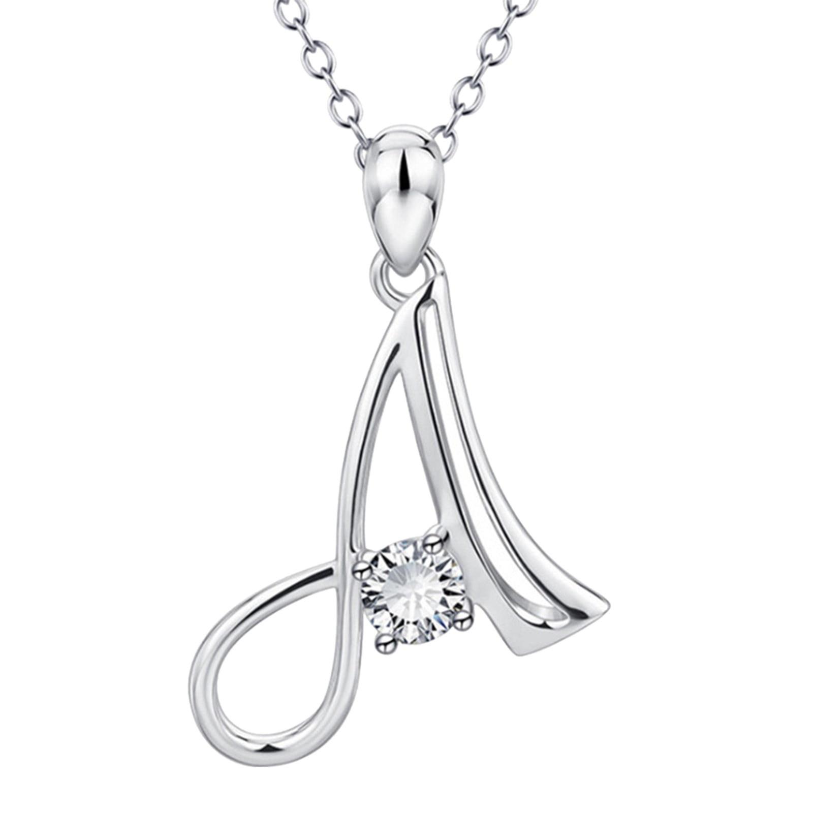 

26 English Letters Fashionable Diamond Pendant Popular Items Necklaces One Size