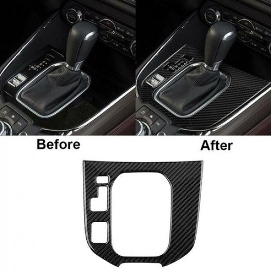 Carbon Fiber Interior Gear Shift Panel Cover Trim For Mazda CX-9 16-20 US NEW##