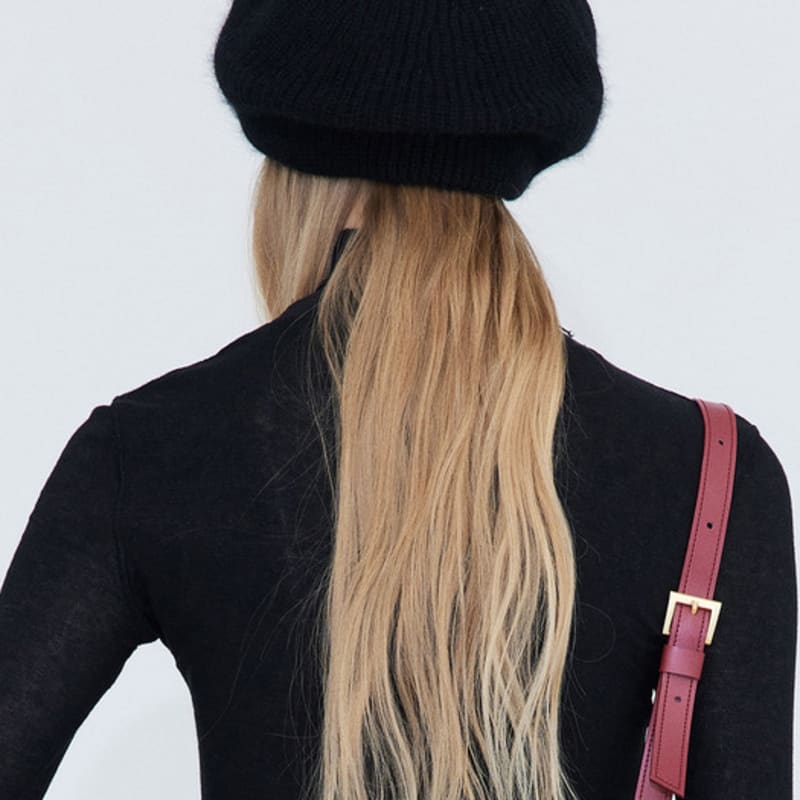 WNDERKAMMER Angora beret_Black