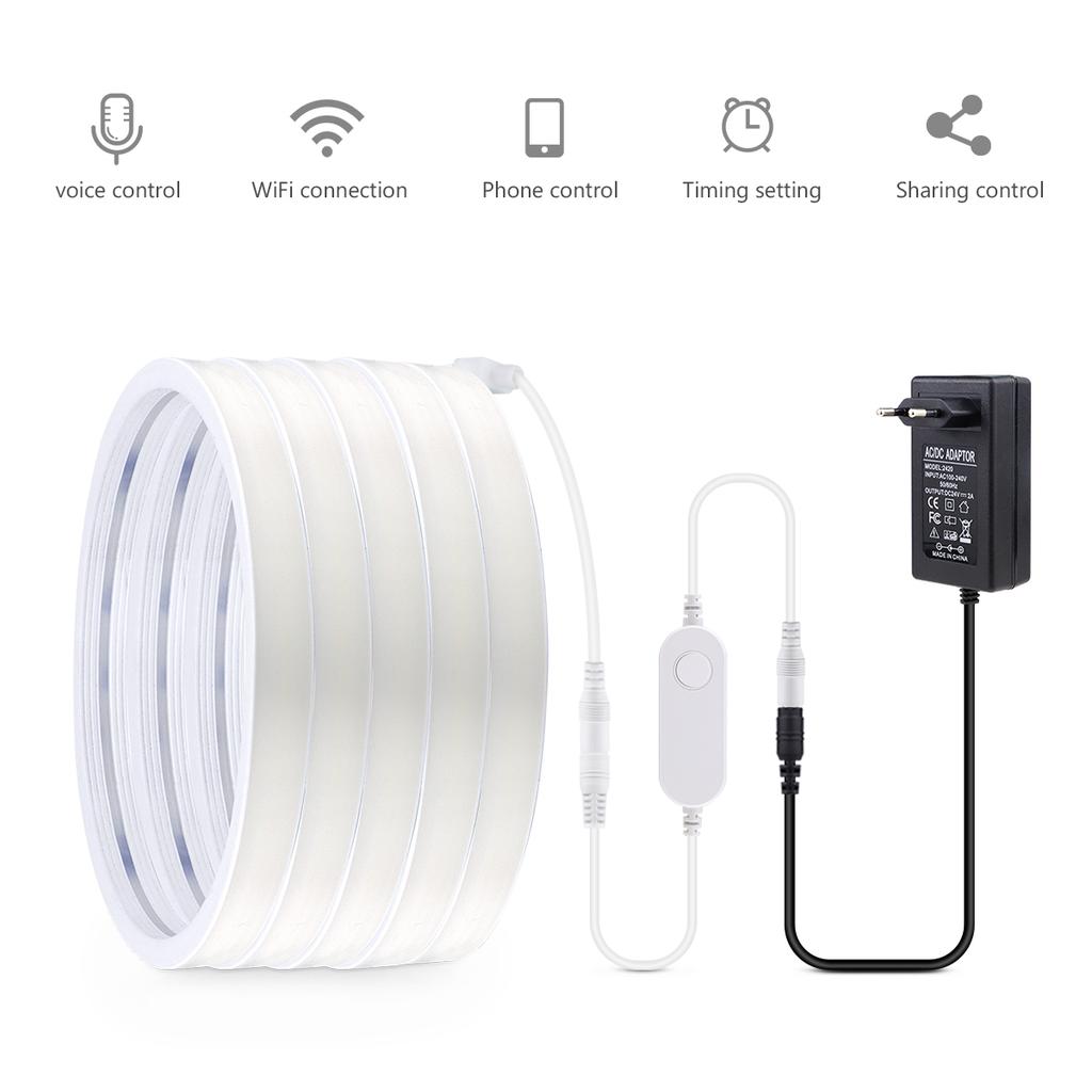 Tuya Smart Home Neon Silica Gel Tape 24V COB LED Strip Light WiFi APP Control Room Backlight Decor work with Alexa Google Home