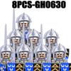 Medieval Military Europe King Soldier Figures Building Blocks Castle Lion Knight Sword Infantry Weapon Warrior Bricks Toys Gifts
