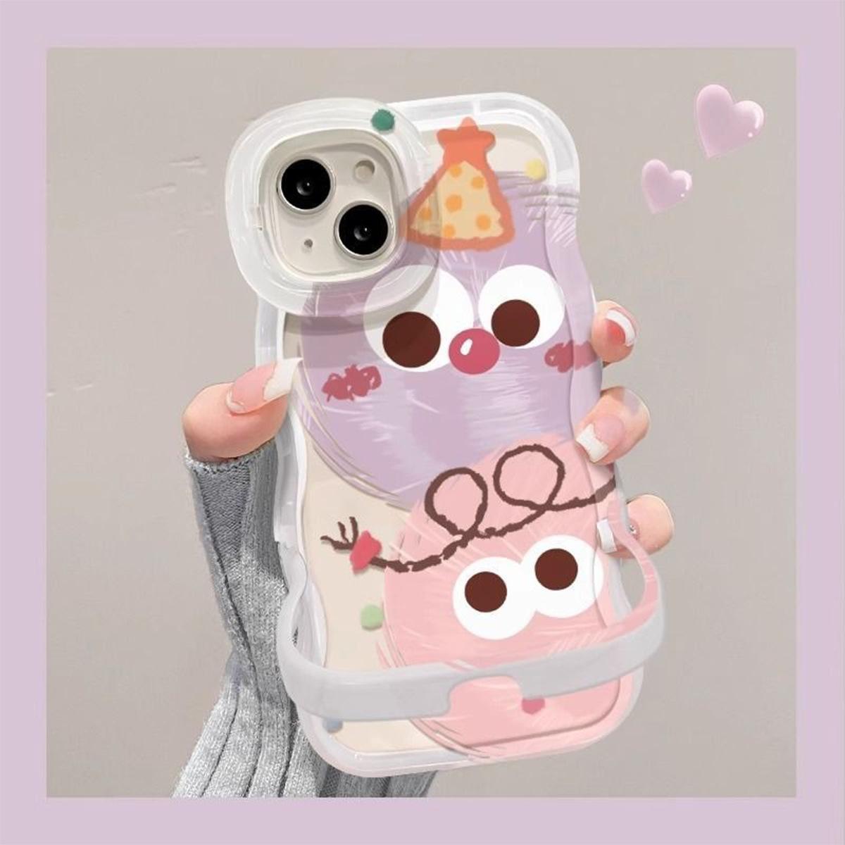 

Jelly Phone Case Stand Macaron Phone Case for Apple Phone Case for Apple Phone Case Half Pack For iPhone 16PROMAX