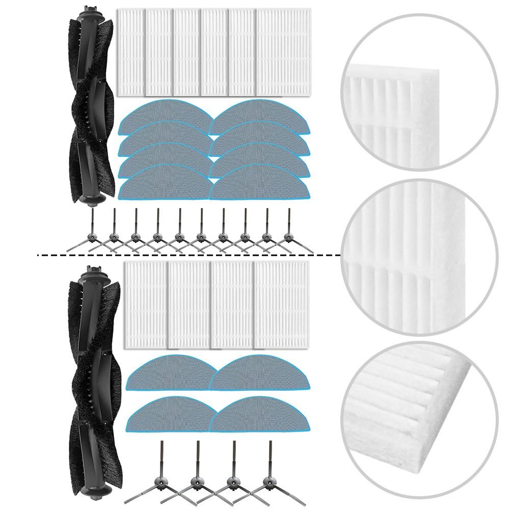 For ILIFE V20 and Vyzzle D10 Replacement Kit Brushes Filters and Mop Cloths