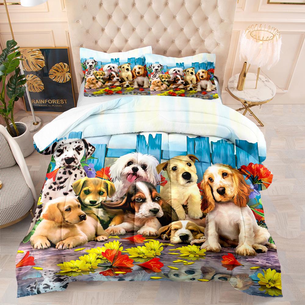Pet Dog Digital Printing Kit, Bedding Three-Piece Set, Home Textile Four-Piece Set
