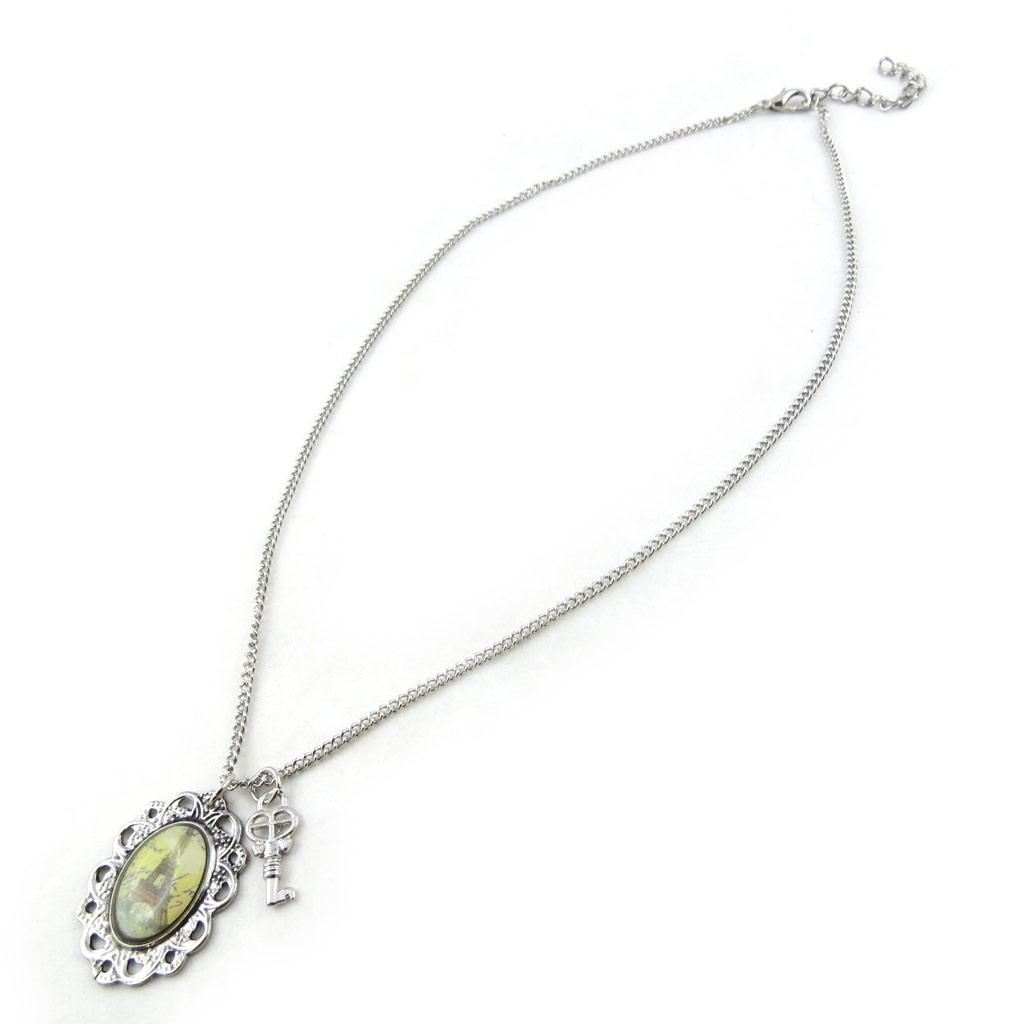 Les Trésors De Lily [N1663] - Designer Necklace 'Eiffel Tower' Yellow Brown Silver