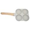 4 Hole Nonstick Egg Hamburger Frying Pan Mini 4 Cup Omelette Pan with Handle for Universal Flat Bottom Induction Cooker