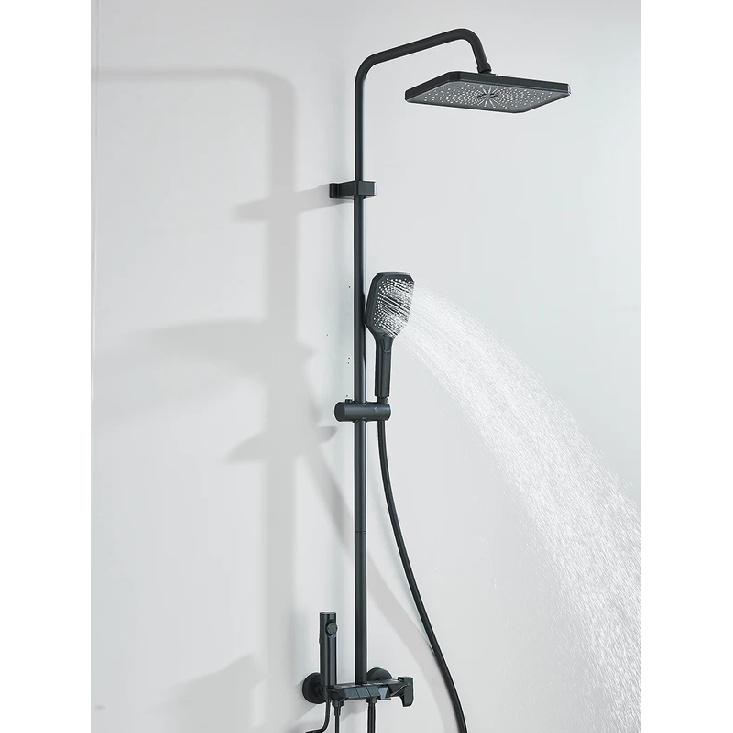 4-way Piano Shower System With Rain Shower Bidet Faucet Hot Cold Water Mixer For Bathroom Shower Kit