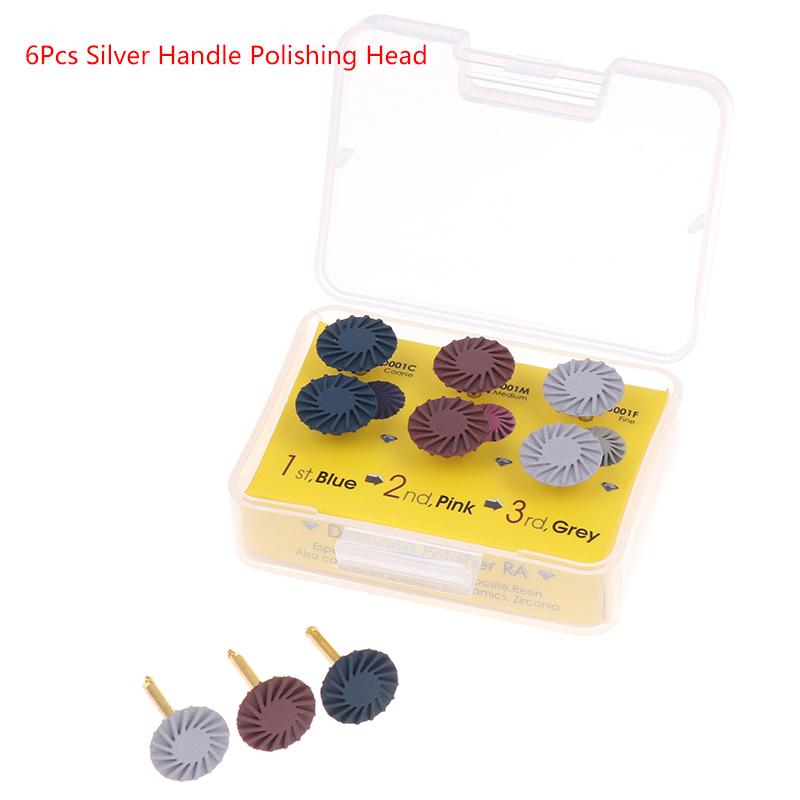 1/6Pcs Dental Rubber Polisher Composite Resin Bending Machine Polishing Head Spiral Flex Brush Burs Dentistry Polishing Tools