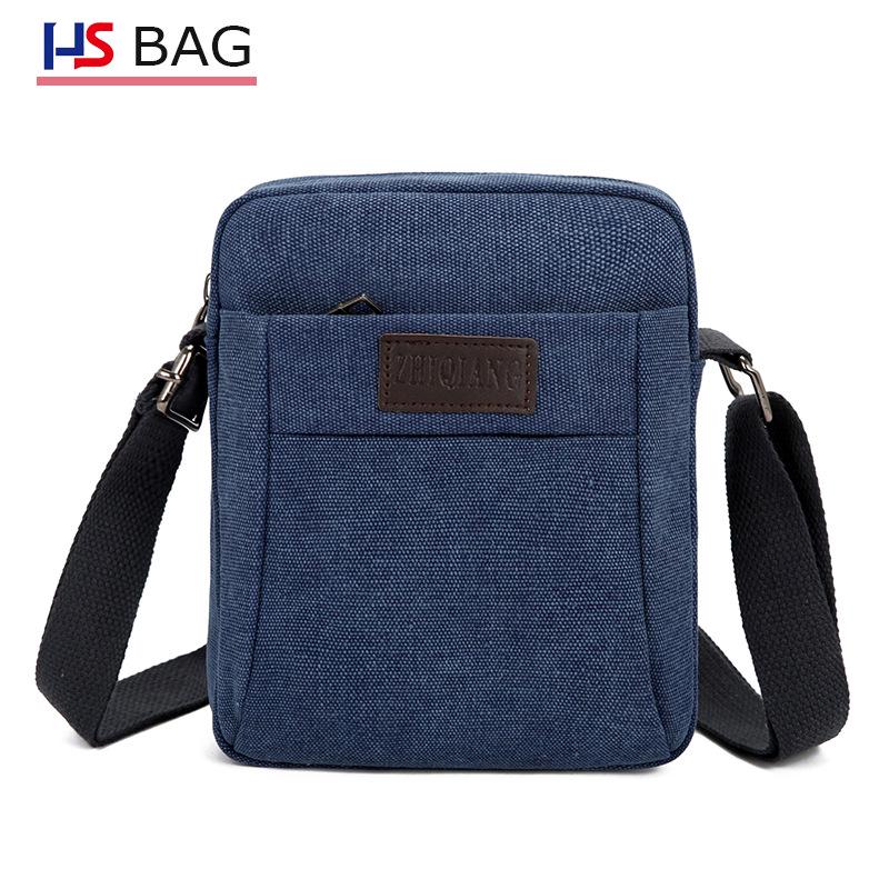 

Men s Canvas Medium-Size Single Shoulder Crossbody Bag: Breathable, Expandable, Large Capacity for Walking and Exercise. 10-inch