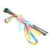 Ribbon Cat Wand Colorful Boredom Relief Funny Interactive Cat String Stick Toy for Kittens 3pcs