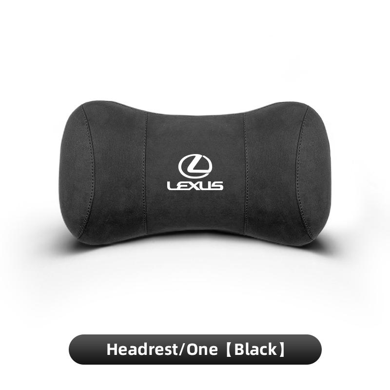Lexus Car Seat Suede Memory Cotton Neck Pillow Headrest For Lexus LS LC RZ RX330 IS250 Ct200h ES300h RX350 IS300h NX300h RX400h