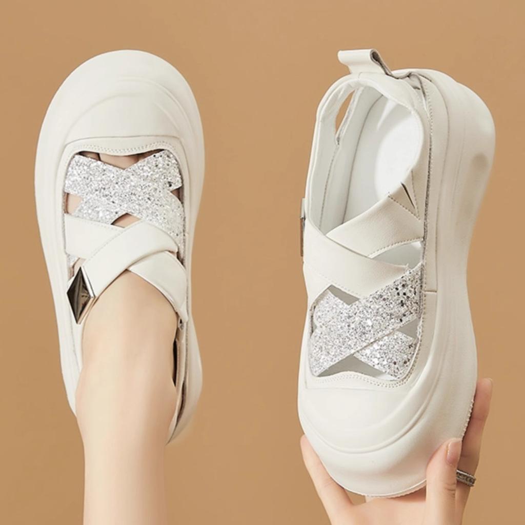 Fashion All-Match Shoes Tennis Female Casual Sneaker Breathable Summer New Scandals Slipper Slides Breathable Shoes All-Match Casual Fem