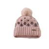 Japanese Style Retro Rabbit Fur Ball Pullover Hat  Women's Large Head Girdle  Warm Woolen Knitted Hat  Ear Protecting Cold Hat