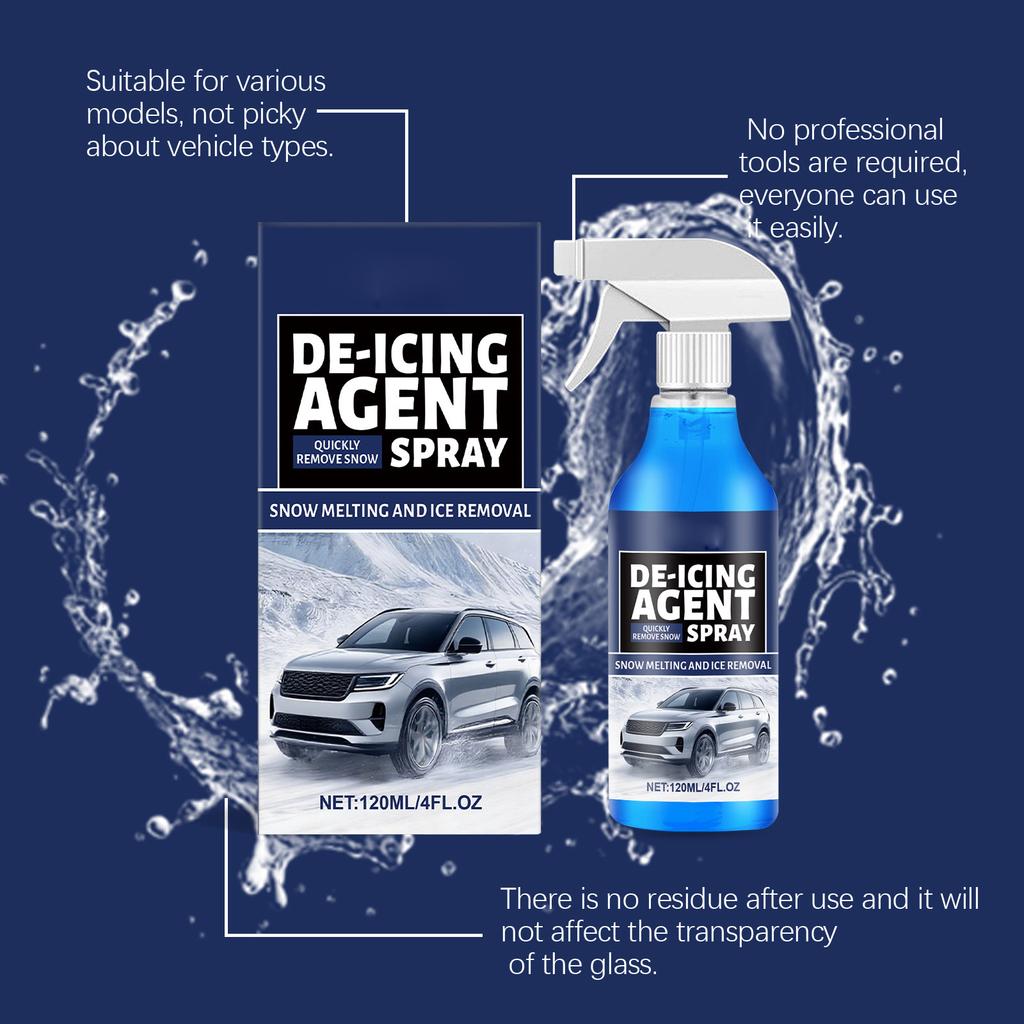 Car -icing Agent  Convenient Car Window And Rearview Mirror -icing And Defogging Car Spray  120ML