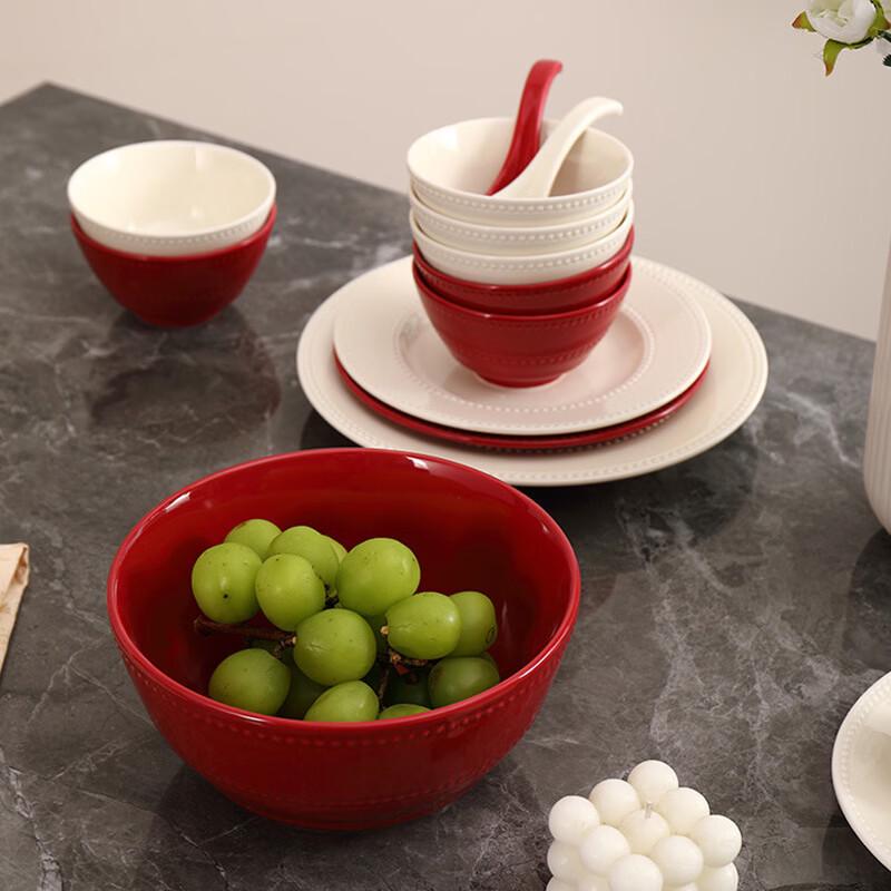 Ruhan Embossed Ceramic Soup Bowl