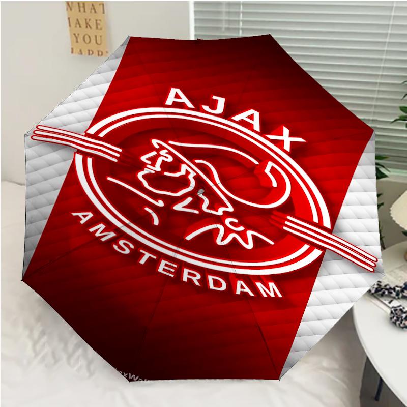 AFC Ajax Print Automatic Umbrella, 8 Rib Iron Frame, Plastic Handle, Suitable for Outdoor Travel &Daily , Ideal Gift
