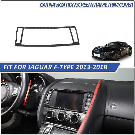 Daeiclru Car Navigation Screen Frame Trim Cover Fit for Jaguar F-Type 2013-2018, Central Navigation Adjustment Button Panel Cover, Center Display
