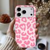 Minimalist style pink leopard print mobile phone case custom Apple 11promax ultra-thin protective case for girls