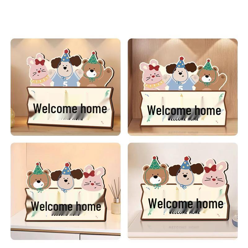 Charming Cartoon Decorative Entryway Ornaments for Home Welcome Decor