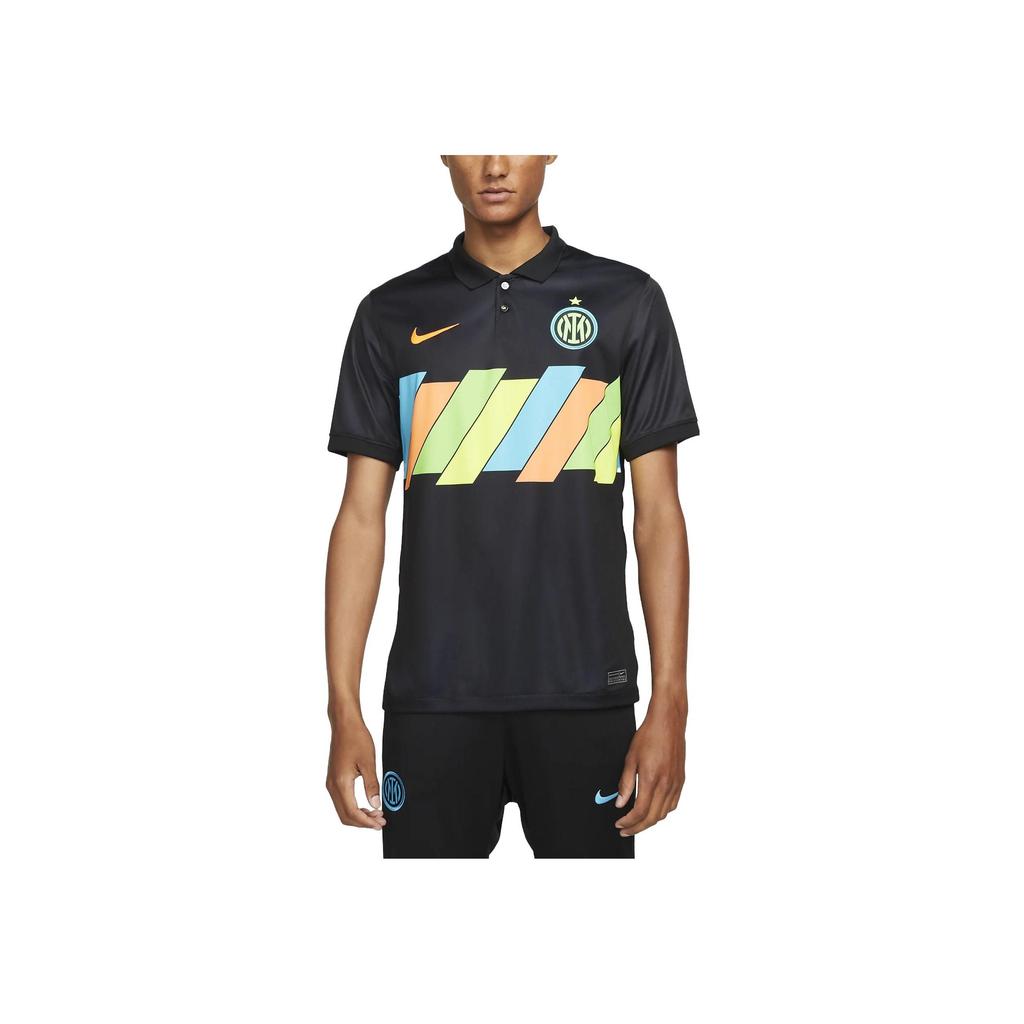 Nike Stadium Inter Milan Color Block Logo Pattern Match Football Jersey Men Jerseys Black DB5899-011
