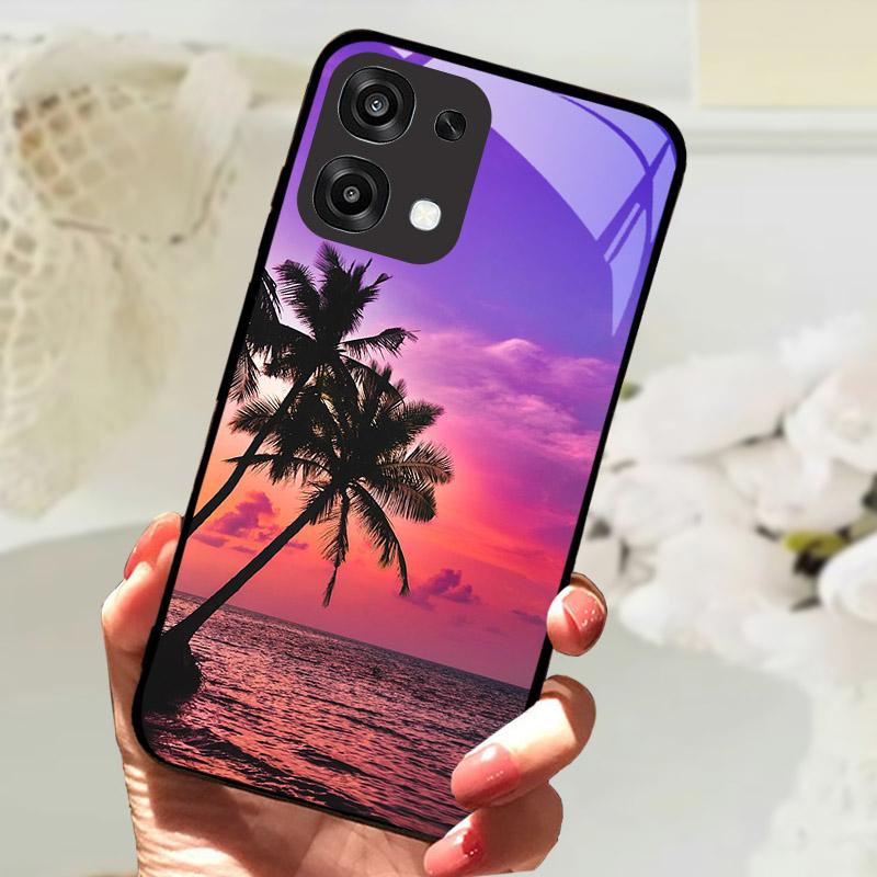For Oppo A6 A 6 Pro F31 5G CPH2781 Case Fashion Painting Tempered Glass Cover For OPPO A6Pro Phone Fundas Protective Shell Coque