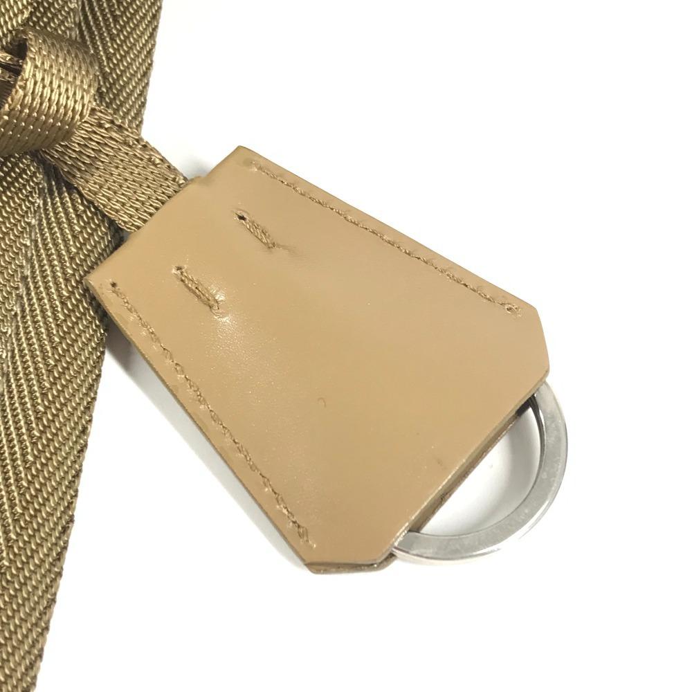 PRADA B9223 triangle logo Vertical Tote Bag Shoulder Bag Nylon Beige