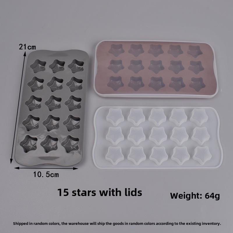 Silikonová 15hvězdičková forma na čokoládu, bonbóny, dort a led
