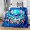 1pz Coperta con Stampa Stitch - Morbida, Coperta per Tutte le Stagioni per Soggiorno, Camera da Letto, Regalo Personalizzato con Adorabile Design Cartoon