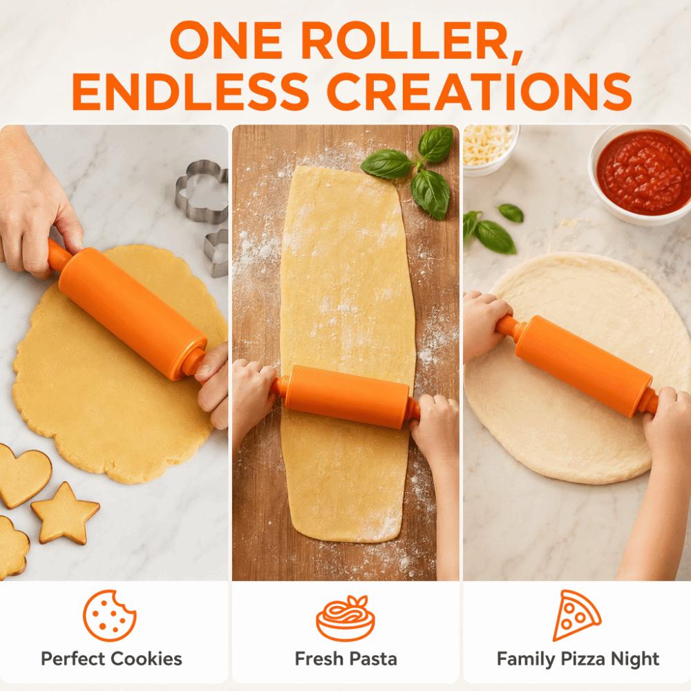 PP Pastry Dough Roller Handle Non-Stick Rolling Pin Non Stick Baking Rolling Pin Dough