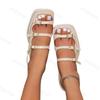 Fashion Women's Sandals 2025 New Summer Platform Fashion High Heel Sandals Outdoor Beach Shoes Square Toe Buckle Strap Women’s Shoes