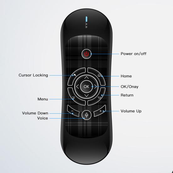 Wechip R2 Mini 2.4G Motion Sense Backlight Air Mouse Wireless Keyboard Remote