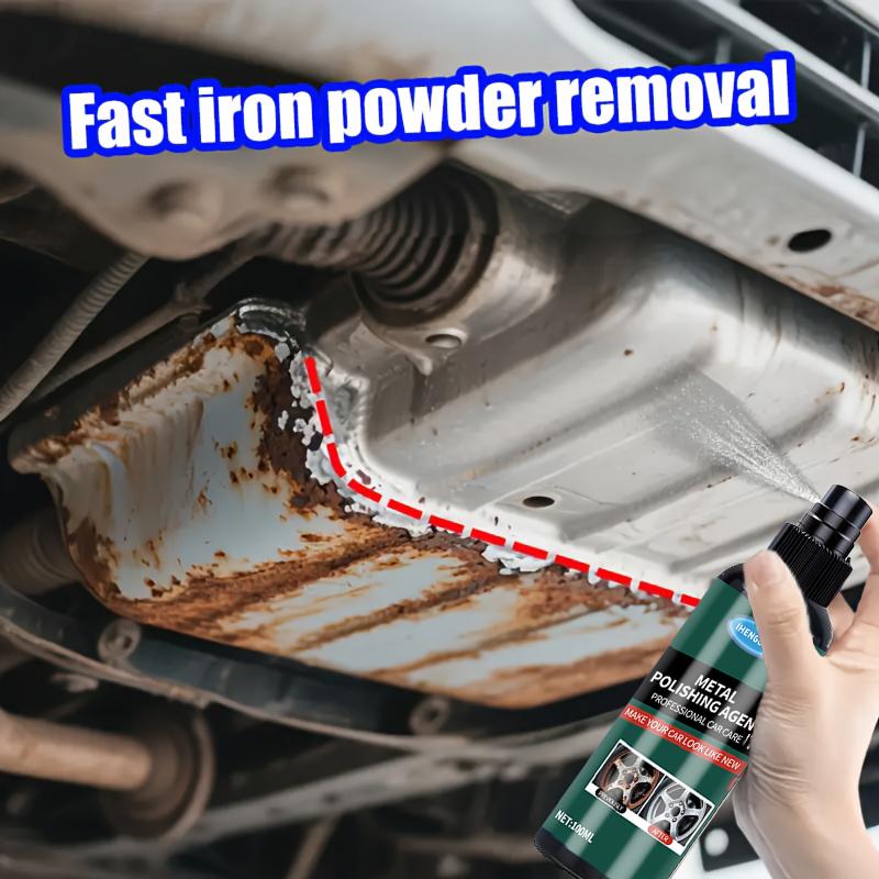 Fast Rust Removal and Anti-Corrosion Spray - Powerful Iron Powder Removal, Suitable for Safe Treatment of Metal, Chrome and Plastic Surface