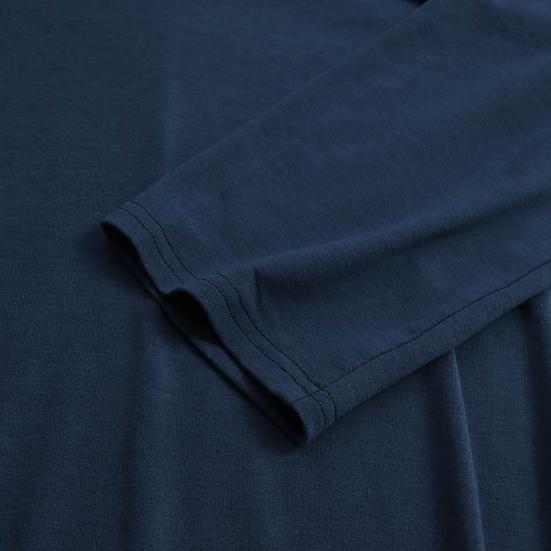 Autumn Winter Women Long Dress Solid Color V Neck Long Sleeves Streetwear