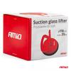 Suction cup holder for glass and tiles, single AMIO-02901