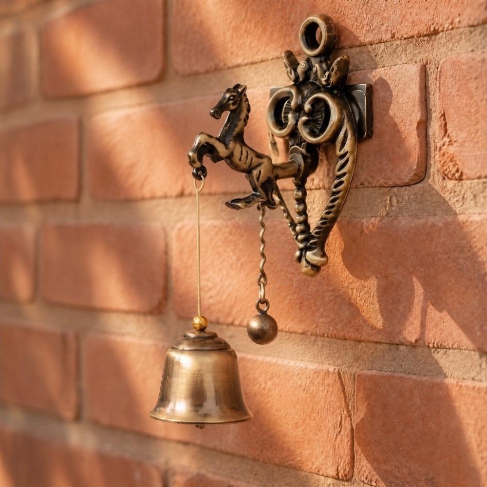 Metal Wall Mount Doorbell 4.53x 2.76in Dinner Bell Wall Shopkeeper Bell Home Decoration