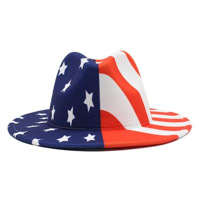 Flagge der Vereinigten Staaten Panama USA Cowboyhut Matrose Tanz Zylinder Hut Herren- und Damen-Persönlichkeit Präriesterne Jazzhut