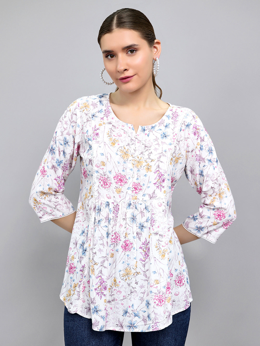 Monte Carlo Women Regular Fit Off White Top S