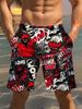 2026 Sommer Neuer Stil Herrenshorts mit 3D-Buchstabenmuster-Print Street Casual Mode Bequem Atmungsaktiv Leicht