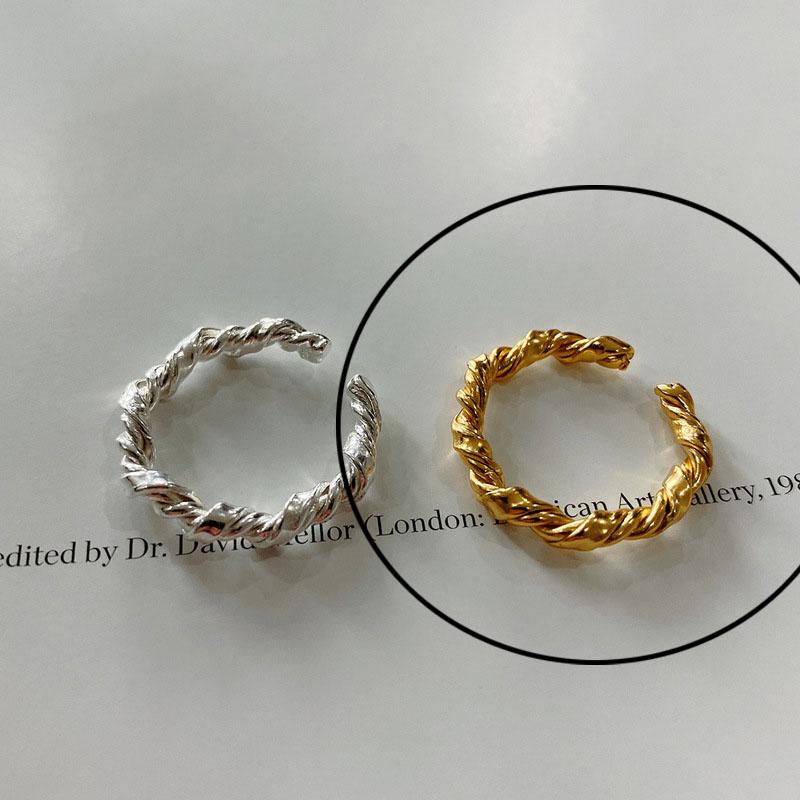 925 Silver Rings For Women Hollow Out Gold Color Temperament Personality Fashion Female Trendy Resizable Opening Rings