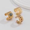 3Pcs Geometry Vintage Rhinestone Rings Gold Silver Women Finger Jewelry Punk Metal Open Ring  Party