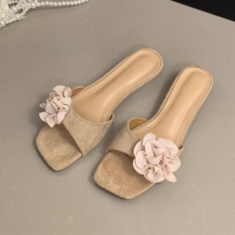 Fashion Flower Women Slippers Flats Casual Shoes Dress Woman Sandals 2025 Summer Beach Flip Flops New Fashion Cozy Sandalias De Mujer