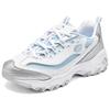 Skechers DLites 1.0 Cómodas Versátiles Moda Casual Retro Transpirables Caña Baja Zapatos de Papá Zapatilla Mujer Plata Blanco 150246-WSLB