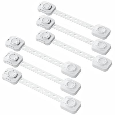 JOY SPACE Child Drawer Baby Door Opening Baby Adjustable No Tools Double Lock Set of Earthquake Protection Lock, Lock, Guard, Prevention, Safety,