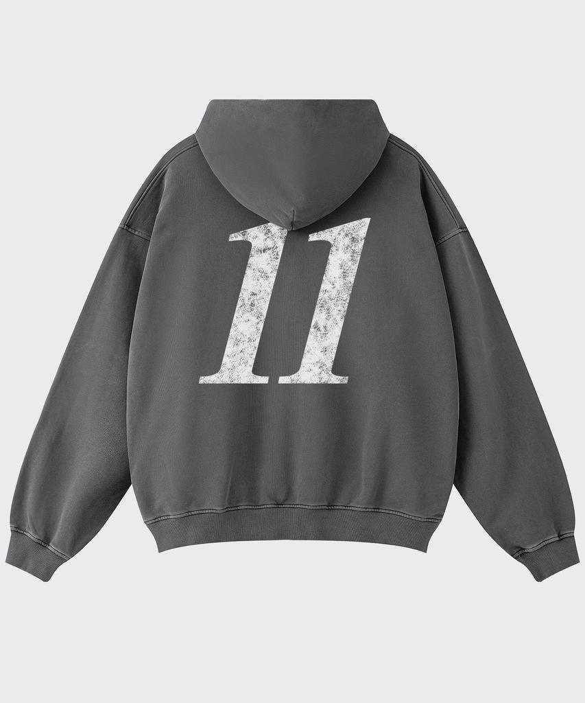 Sp Block Pigment Oversized Hoodie Charcoal