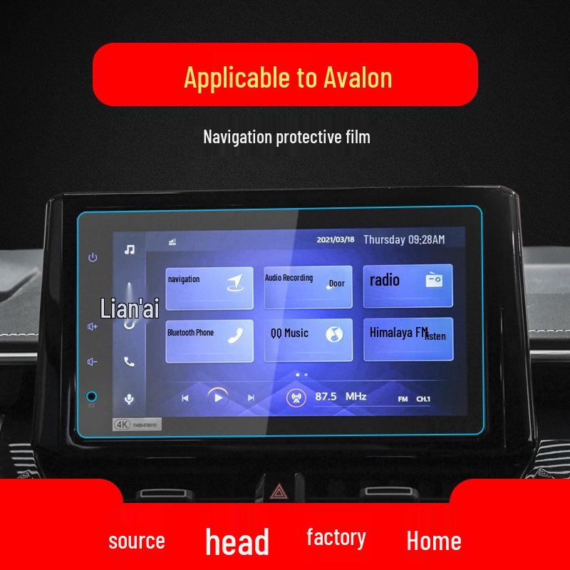 Toyota Avalon Navigation Tempered Film for 24 Models - Center Console Screen Protector for Interior Modification