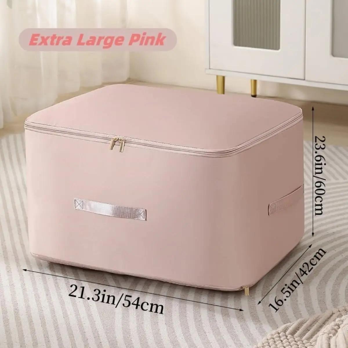 

Сверхкомпактный компрессионный органайзер Большие и прочные сумки Motion с укрепленными ручками Идеально подходят для одеял 54x42x30cm розовый