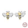 New 925 Silver Chameleon Unicorn Cute Stud Earrings Zircon Blue Eyes Flower Small Earrings For Women Girls Lovely Jewelry Gift